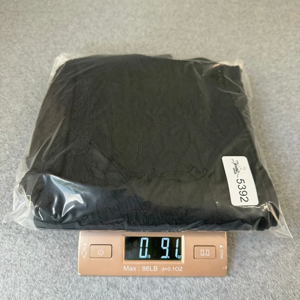 Hampton Nites Vintage 90s Black Lace Silver Brocade Rhinestone Cap Sleeve Blouse - Picture 13 of 14